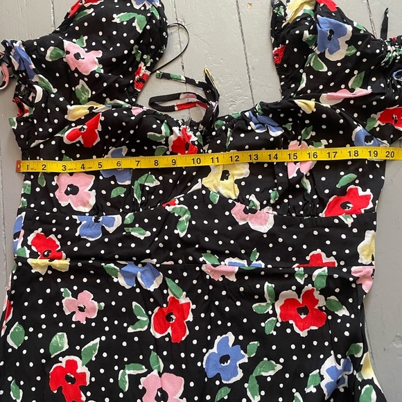 Nobody’s Child dress polka dots with florals size 14 - Picture 11 of 12